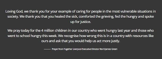 School Meals Prayer