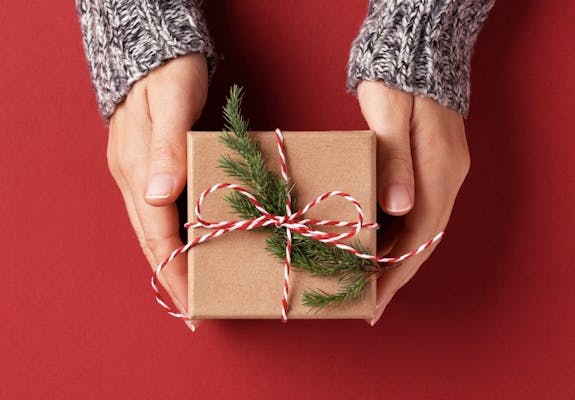 Red White Gift Box Presents Christmas Social Media Graphic 3