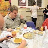 Men eating